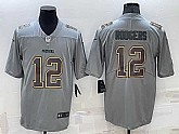 Men's Green Bay Packers #12 Aaron Rodgers Grey Atmosphere Fashion 2022 Vapor Untouchable Stitched Limited Jersey,baseball caps,new era cap wholesale,wholesale hats